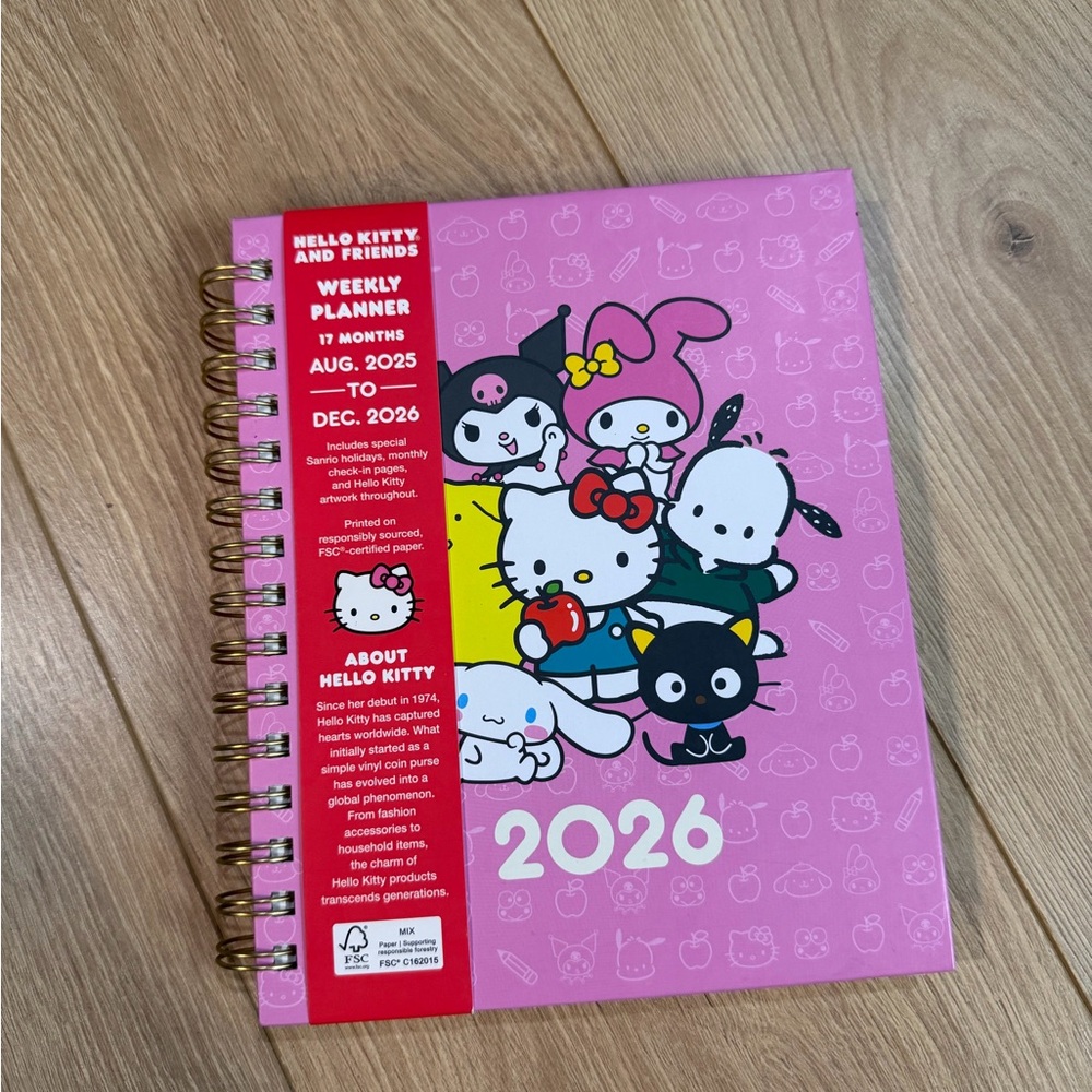 2026 HELLO KITTY & FRIENDS WEEKLY PLANNER